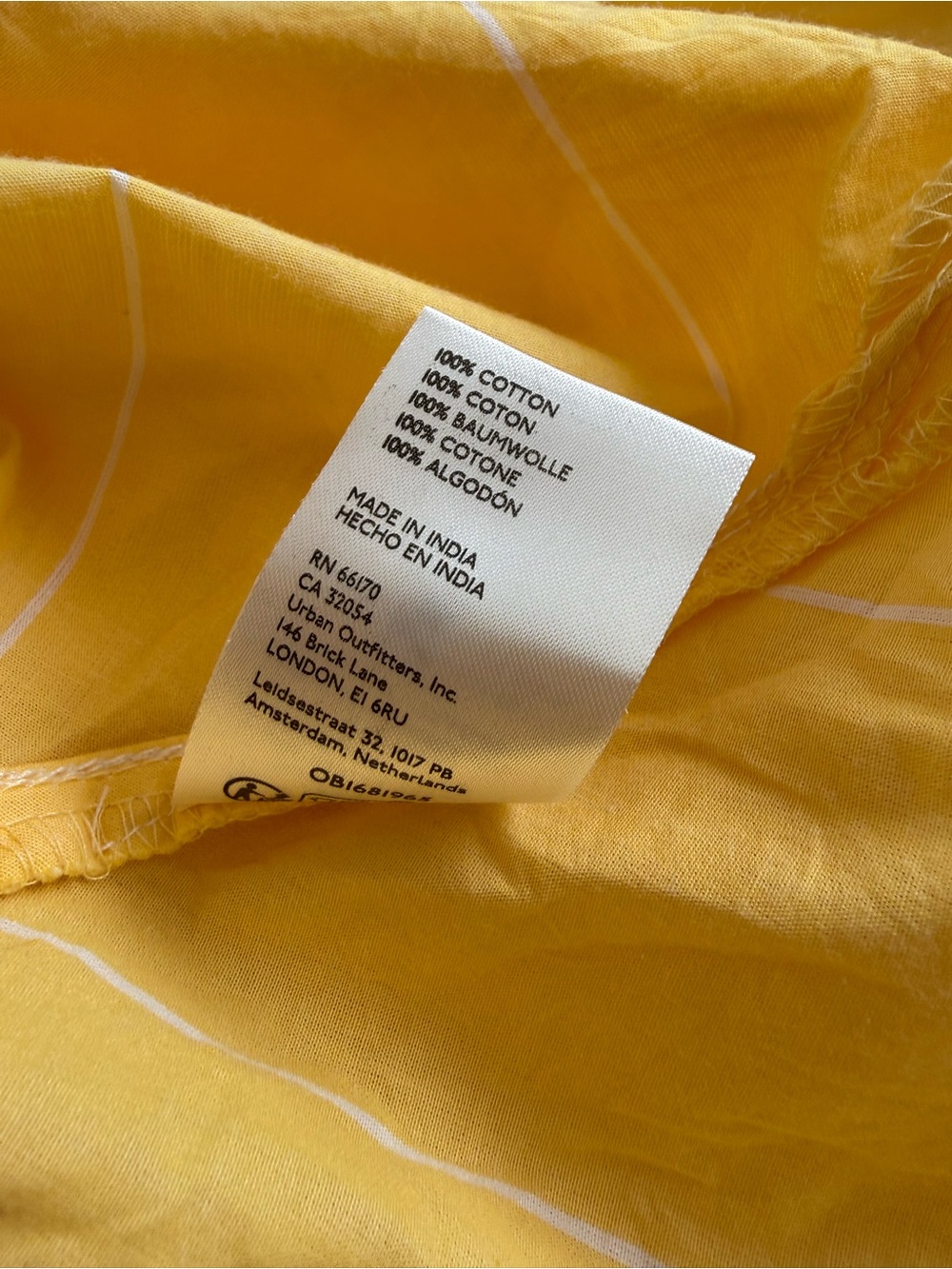 Free People Happy Hour Stripe Top Yellow Combo Boho Oversized Women Size S - Picture 13 of 16